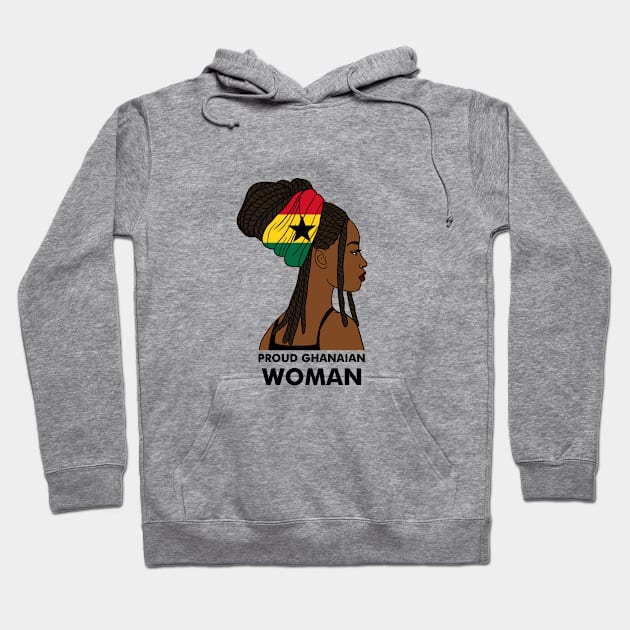 Proud Ghanaian Woman, Ghana Flag, African Hoodie by dukito